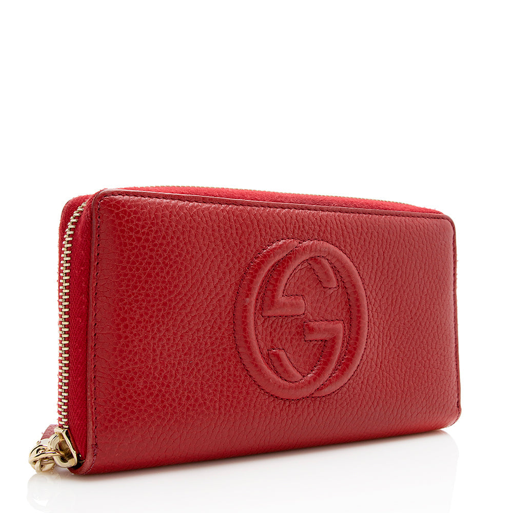 Gucci Leather Soho Zip Around Wallet (SHF-21324)