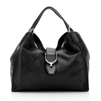 Gucci Leather Stirrup Tote (SHF-20803)