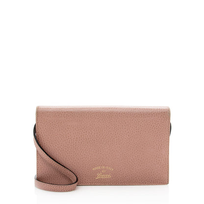 Gucci Leather Swing Wallet with Strap (SHF-15592)