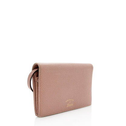 Gucci Leather Swing Wallet with Strap (SHF-15592)