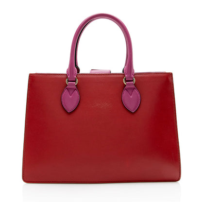 Gucci Leather Top Handle Tote (SHF-15454)