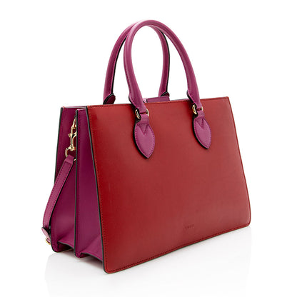 Gucci Leather Top Handle Tote (SHF-15454)