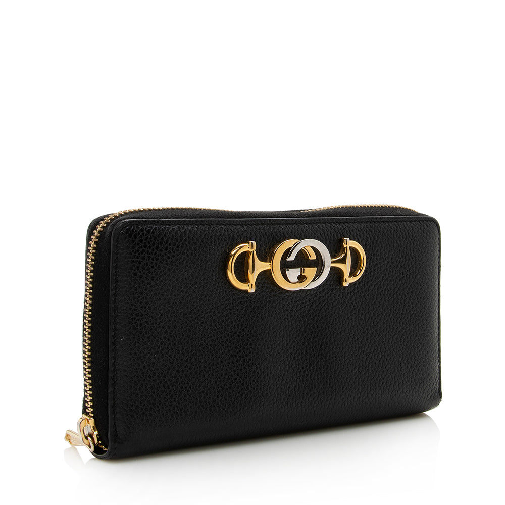 Gucci Leather Zumi Zip Wallet - FINAL SALE (SHF-15794)