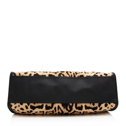 Gucci Leopard Calf Hair Jackie Medium Tote (SHF-20893)