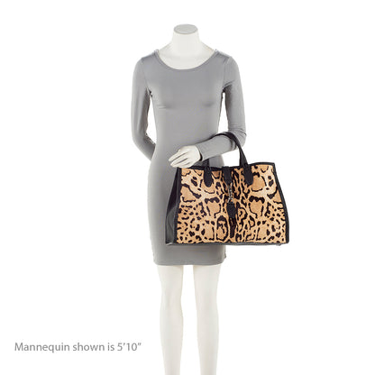 Gucci Leopard Calf Hair Jackie Medium Tote (SHF-20893)