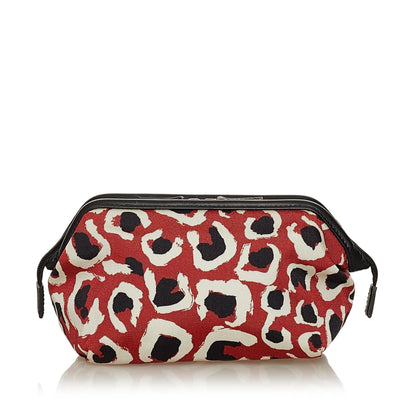 Gucci Leopard Printed Nylon Pouch (SHG-28879)