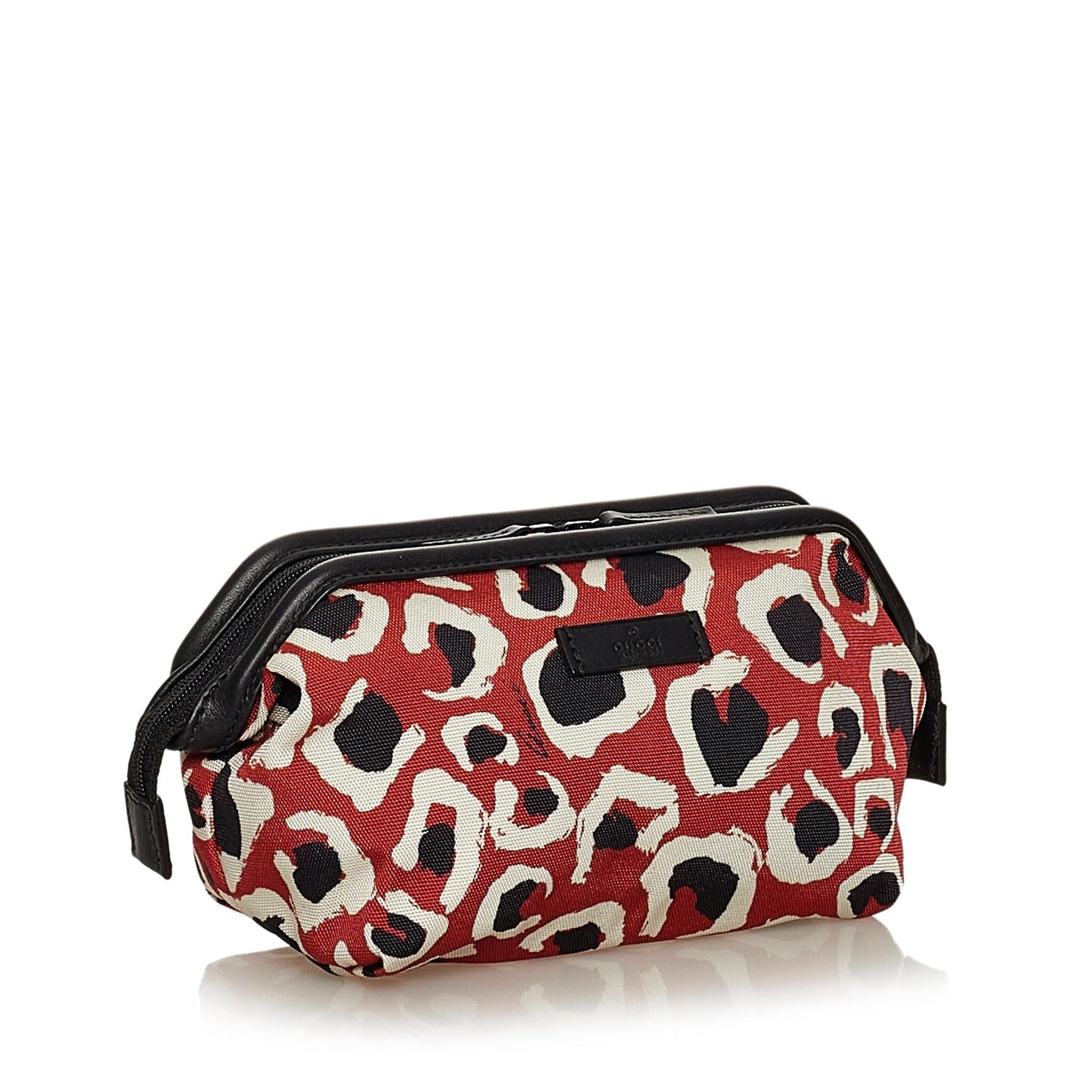 Gucci Leopard Printed Nylon Pouch (SHG-28879)