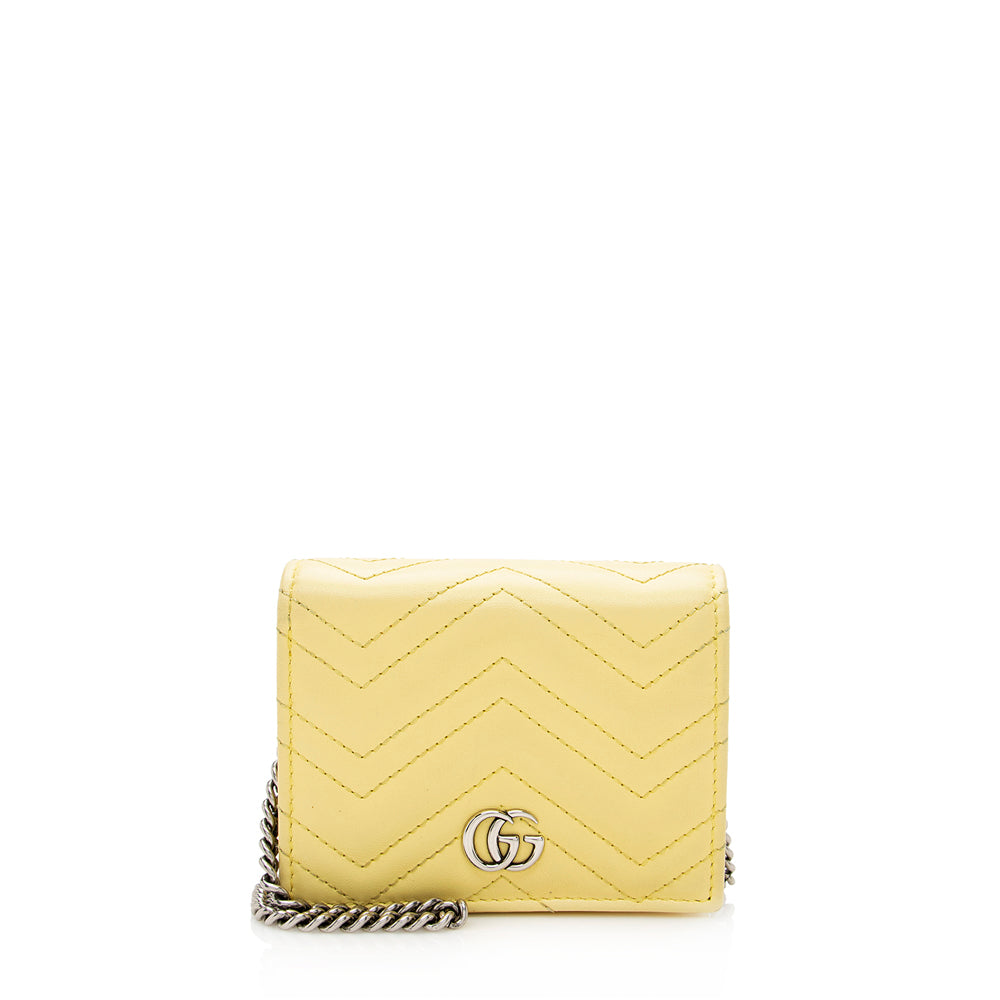 Gucci Matelasse GG Marmont Card Case Wallet on Chain (SHF-20806)