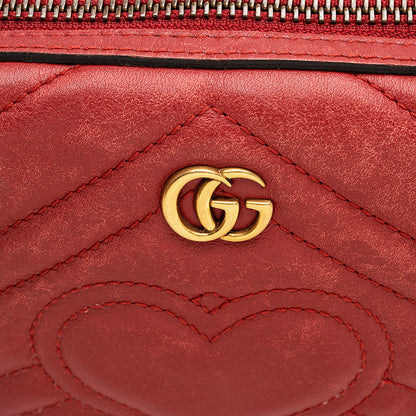 Gucci Matelasse Leather GG Marmont Cosmetic Case - FINAL SALE (SHF-17007)