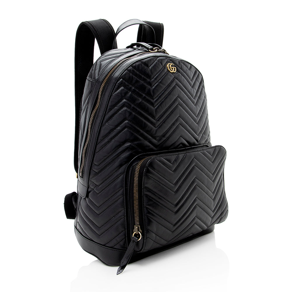 Gucci Matelasse Leather GG Marmont Day Backpack (SHF-18143)