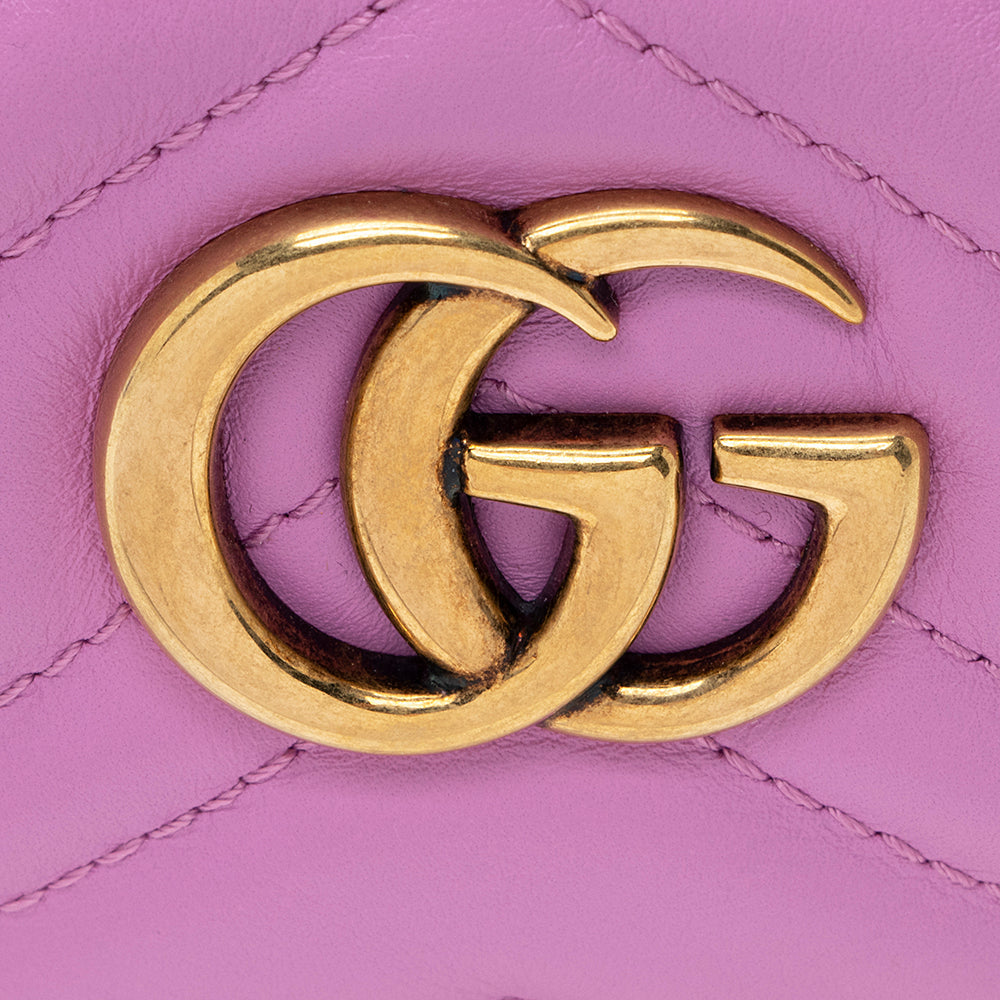 Gucci Matelasse Leather GG Marmont Mini Bag (SHF-21140)