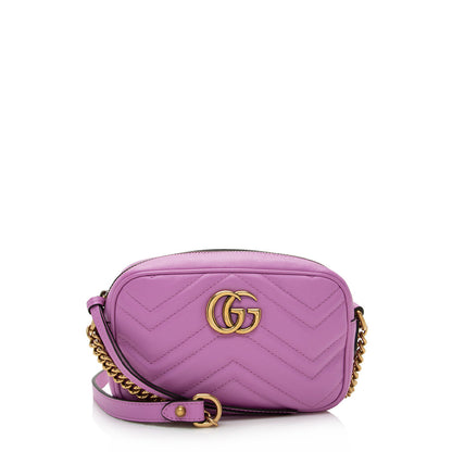 Gucci Matelasse Leather GG Marmont Mini Bag (SHF-21140)