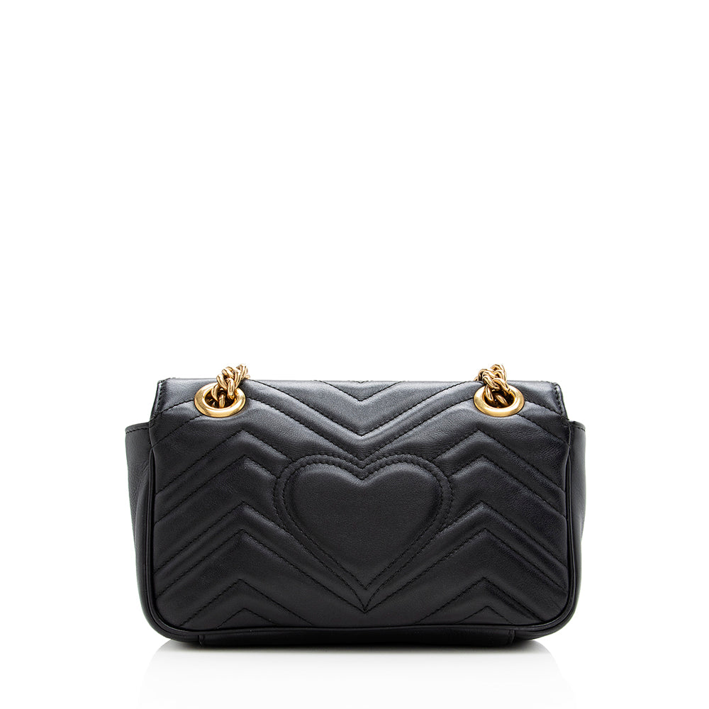 Gucci Matelasse Leather GG Marmont Mini Shoulder Bag (SHF-18748)