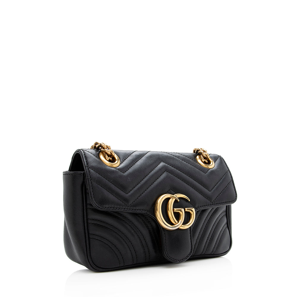 Gucci Matelasse Leather GG Marmont Mini Shoulder Bag (SHF-18748)