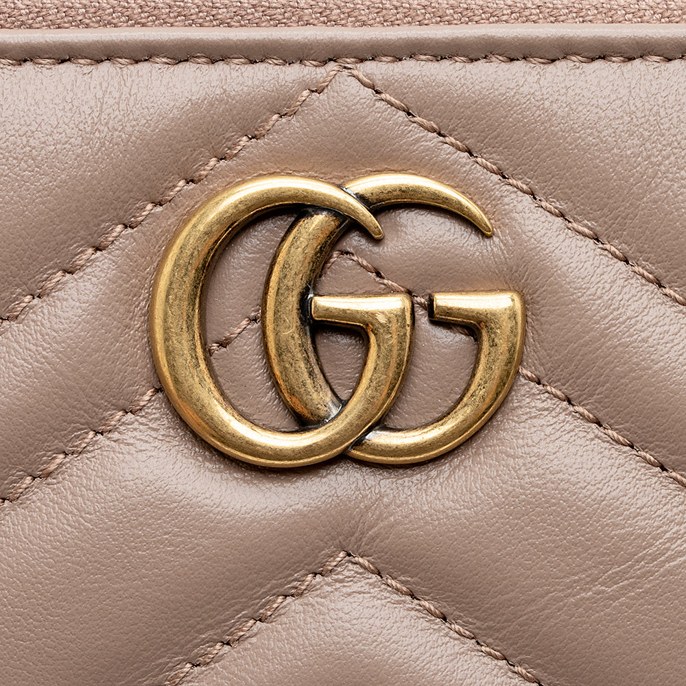 Gucci Matelasse Leather GG Marmont Wristlet (SHF-20840)