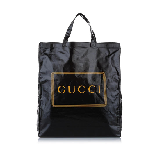 Gucci Medium Logo Print Cotton Tote Bag (SHG-26520)