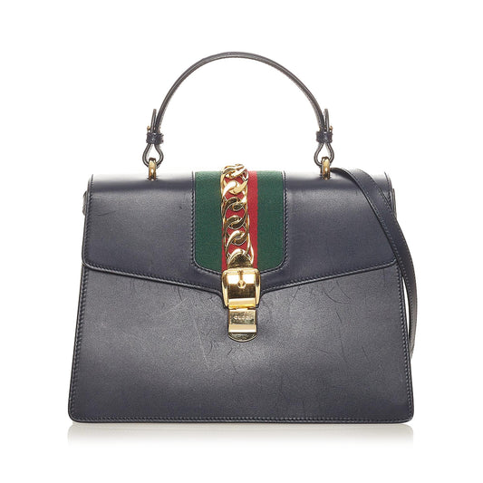 Gucci Medium Sylvie Leather Satchel (SHG-27346)