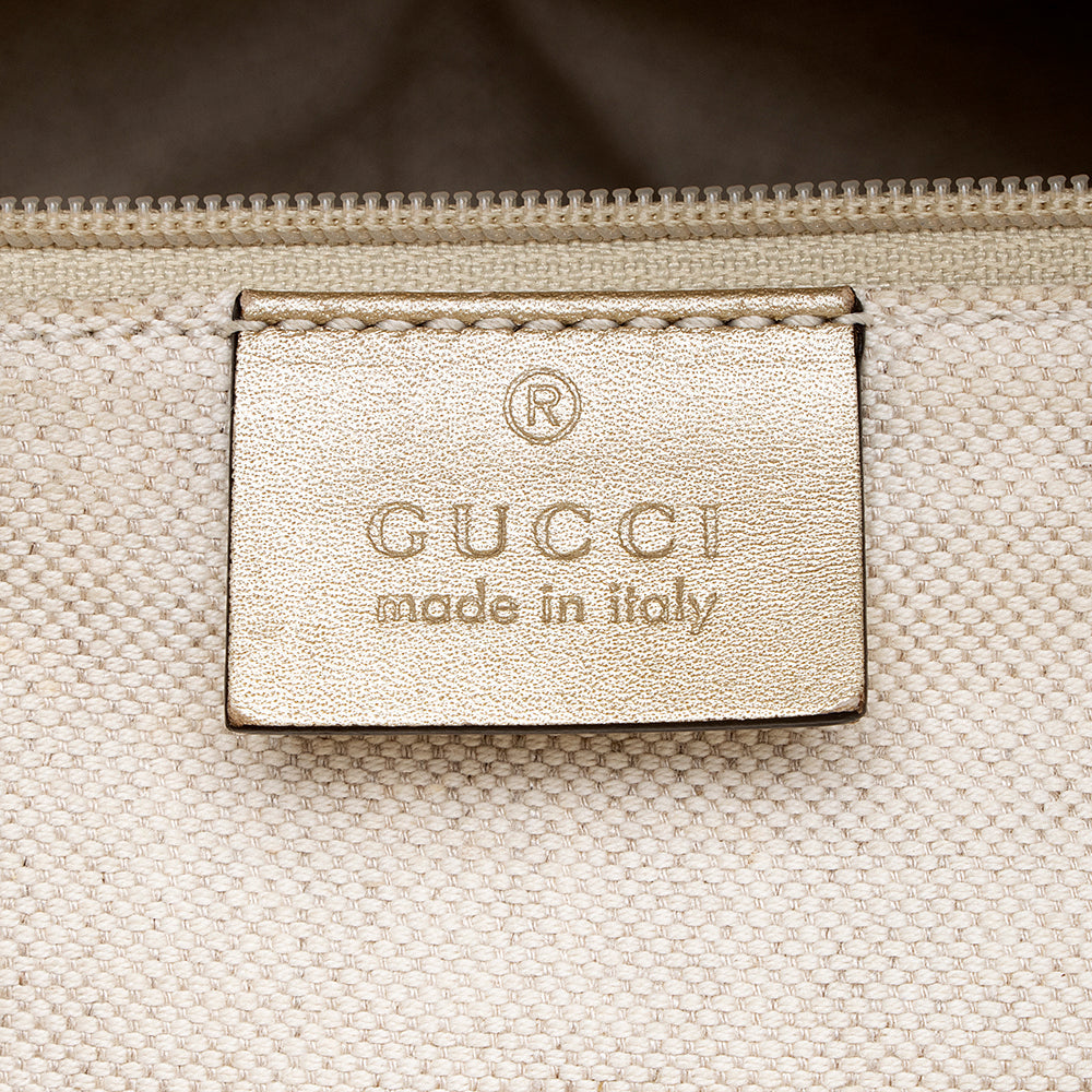 Gucci Metallic Guccissima Leather Sukey Medium Tote (SHF-13556)