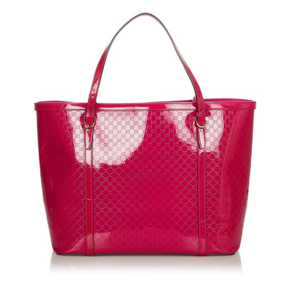 Gucci Microguccissima Nice Patent Leather Tote Bag (SHG-24492)