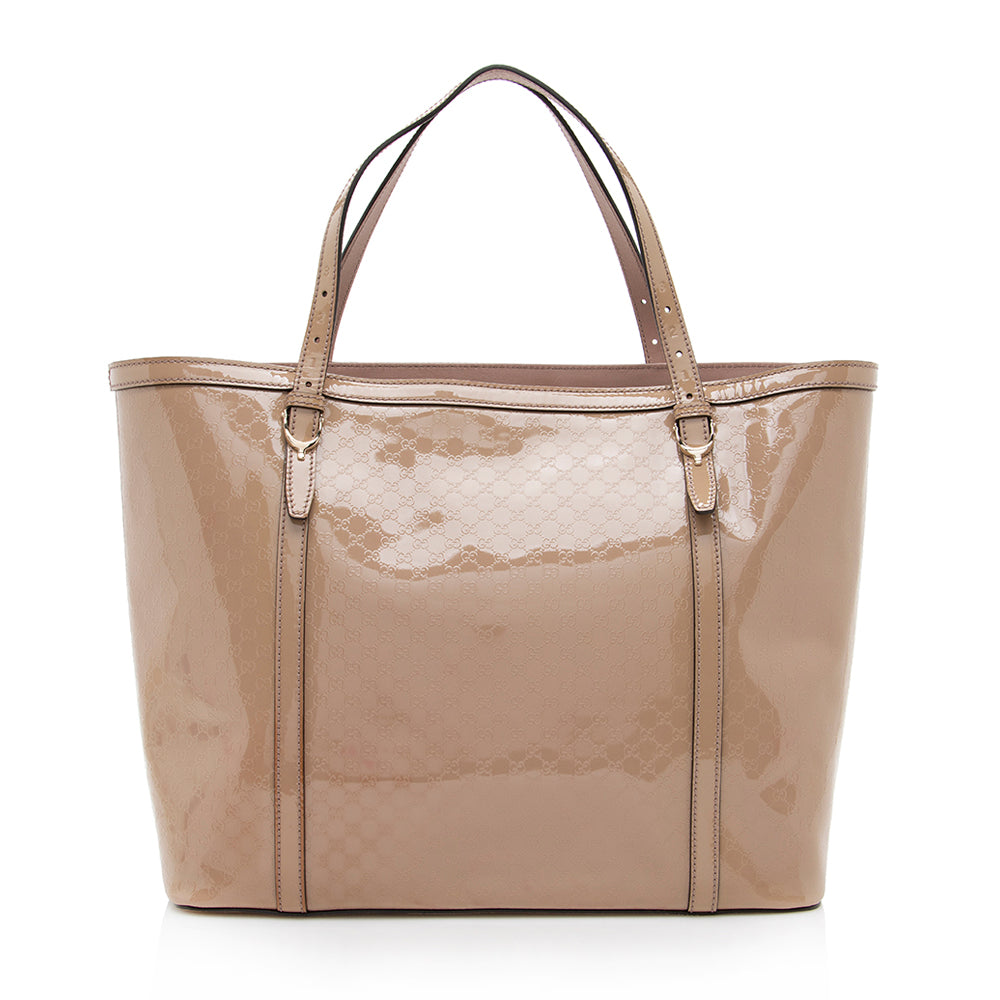 Gucci Microguccissima Patent Leather Nice Tote (SHF-17860)