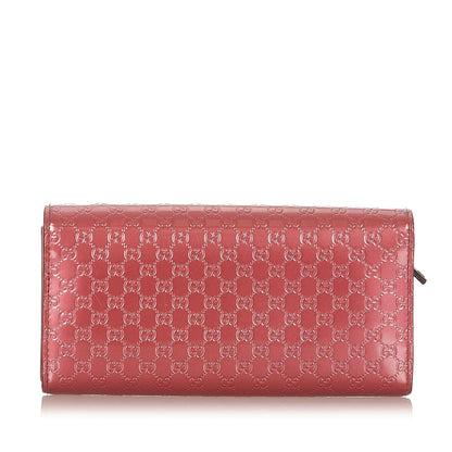 Gucci Microguccissima Patent Leather Long Wallet (SHG-22201)