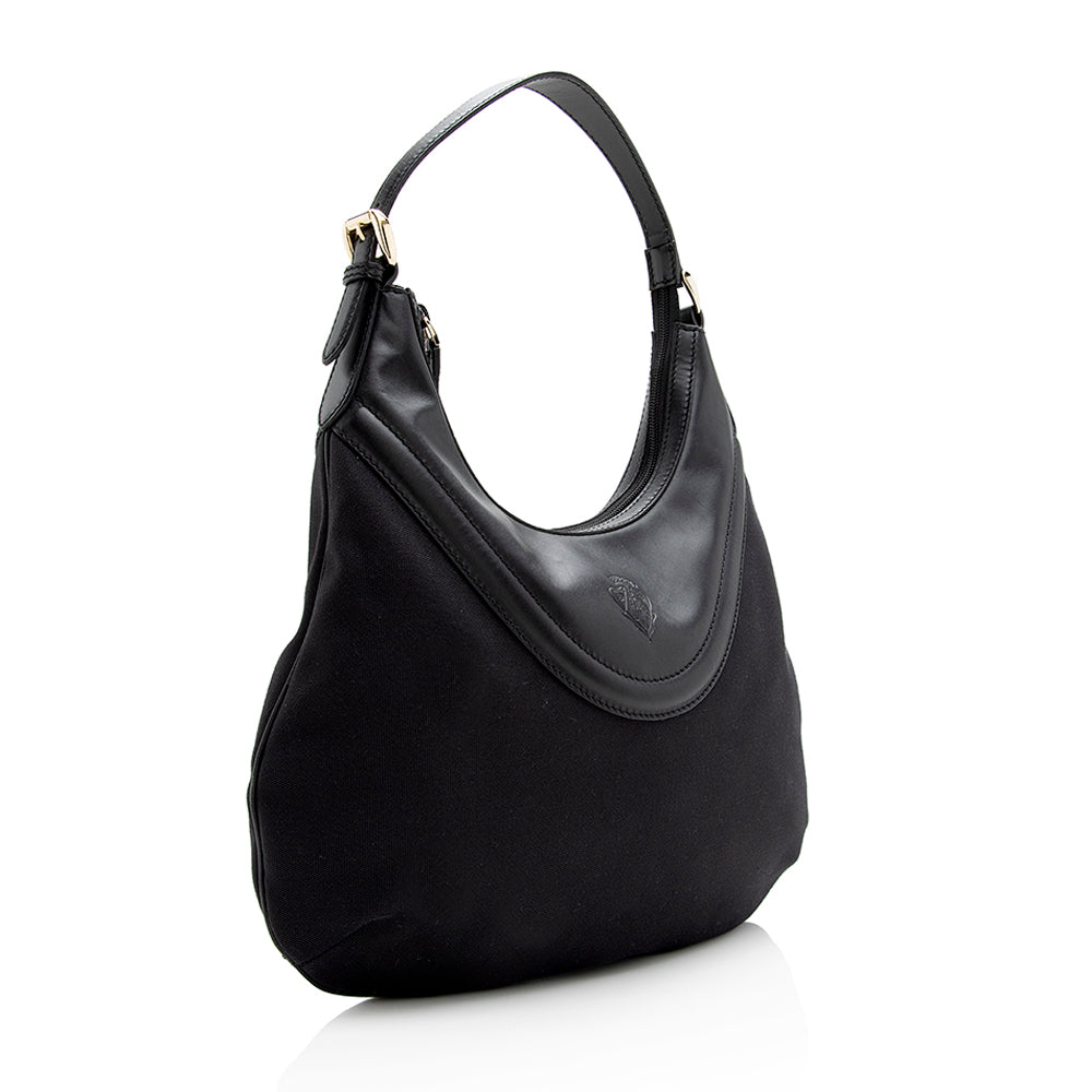 Gucci Nylon Leather Hobo - FINAL SALE (SHF-17983)