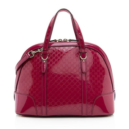 Gucci Microguccissima Patent Leather Nice Satchel (SHF-18853)