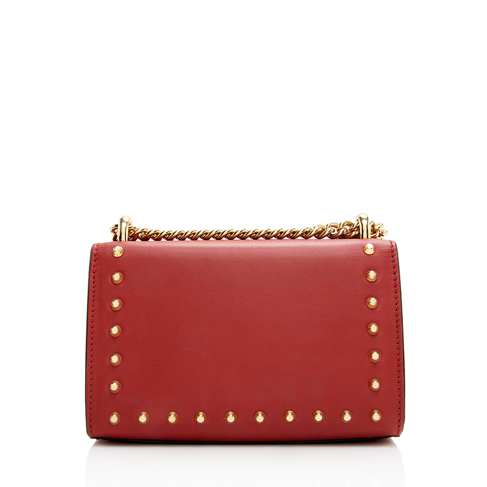 Gucci Pearl Embellished Leather Padlock Small Shoulder Bag - FINAL SALE (SHF-18829)