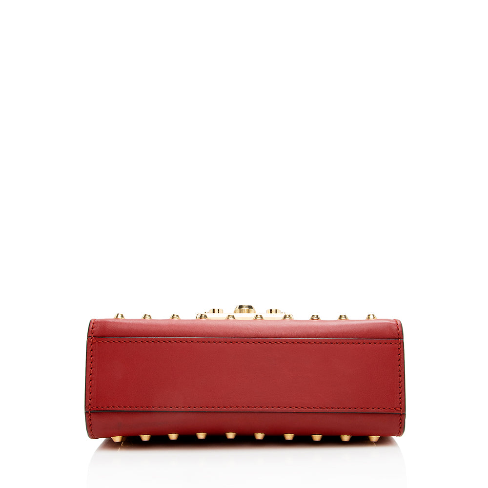 Gucci Pearl Embellished Leather Padlock Small Shoulder Bag - FINAL SALE (SHF-18829)