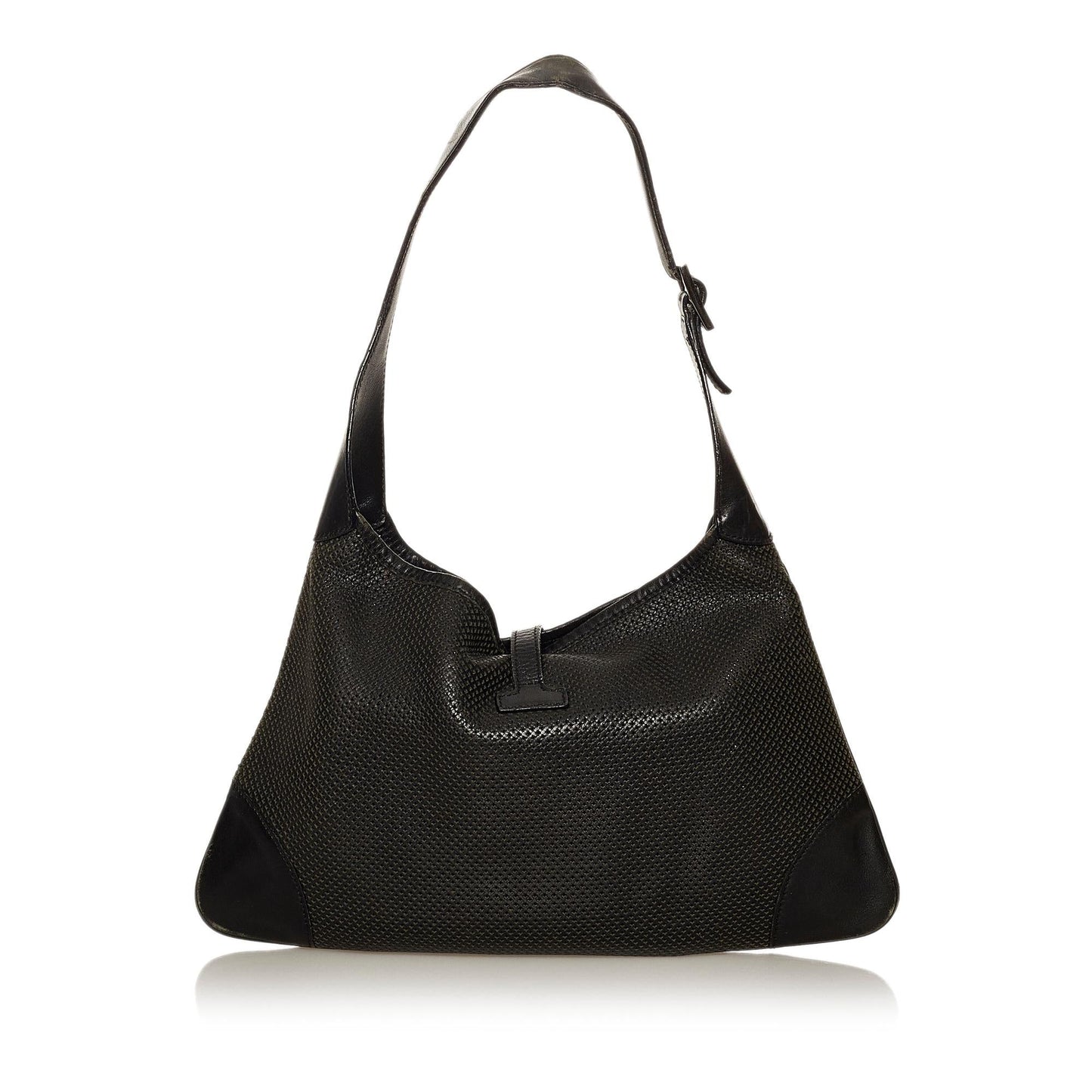 Gucci Perforated Jackie Leather Shoulder Bag (SHG-28887)