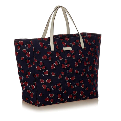 Gucci Printed Canvas Tote Bag (SHG-24987)