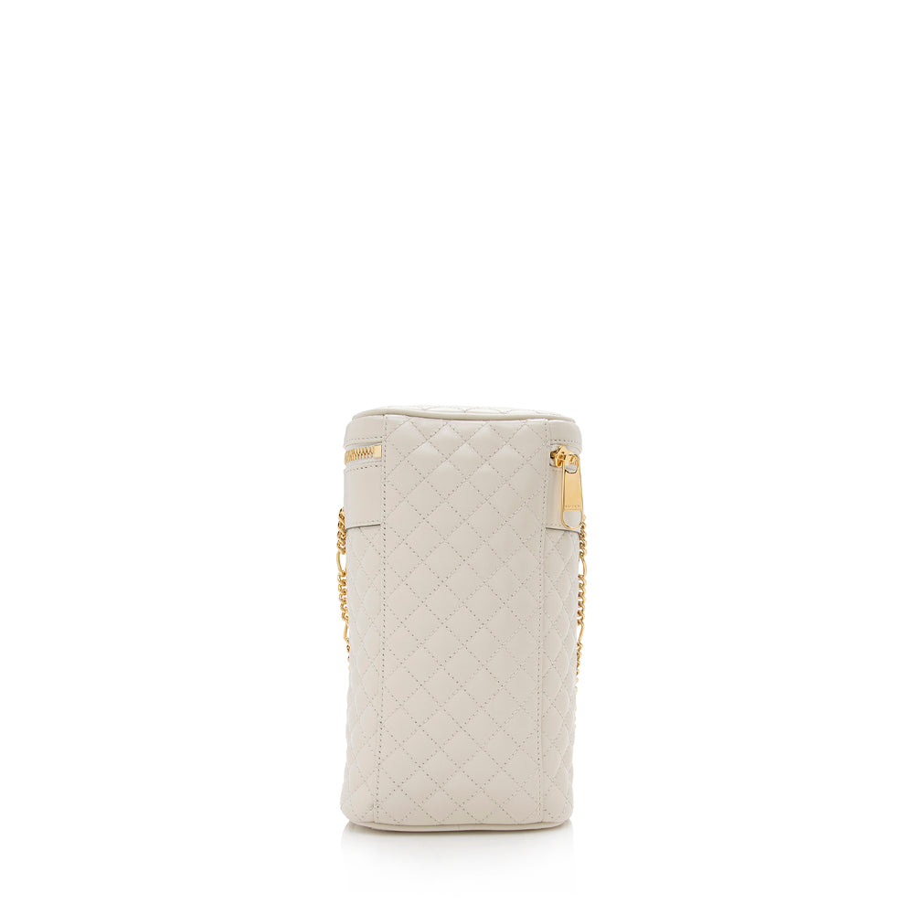 Gucci Quilted Leather Zumi Cylindrical Shoulder Bag (SHF-15064)