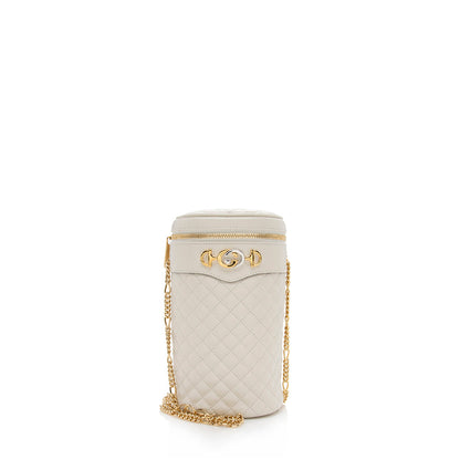 Gucci Quilted Leather Zumi Cylindrical Shoulder Bag (SHF-15064)