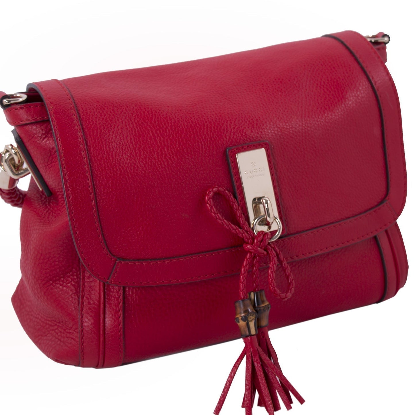 Gucci Bella Red Leather Shoulder Bag