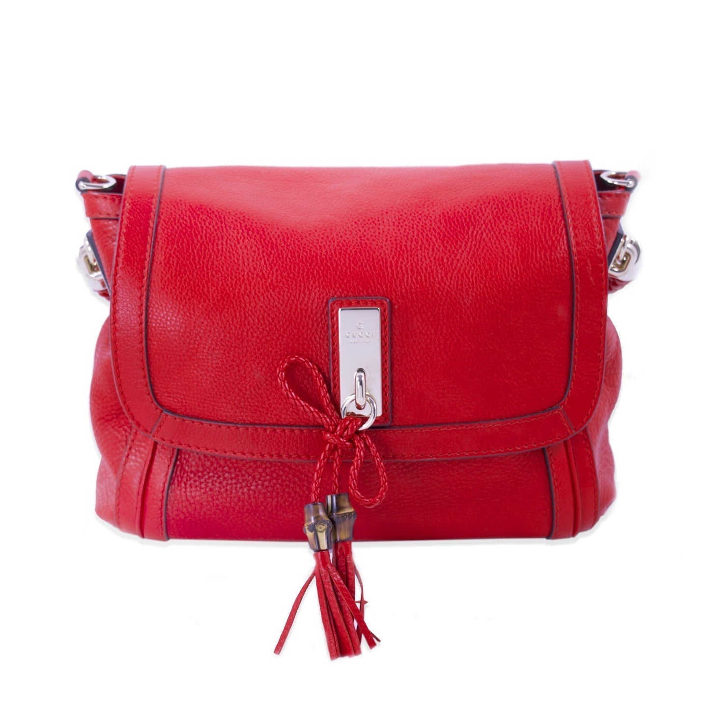 Gucci Bella Red Leather Shoulder Bag