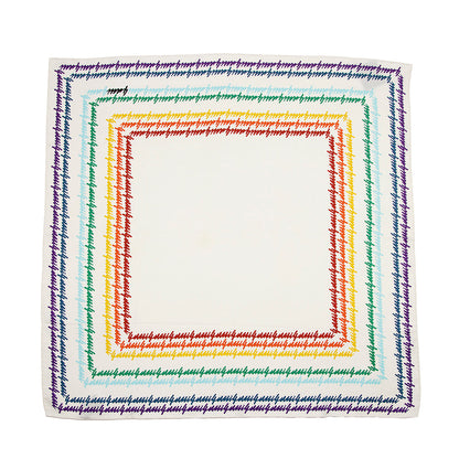 Gucci Silk Rainbow Script Scarf - FINAL SALE (SHF-16490)