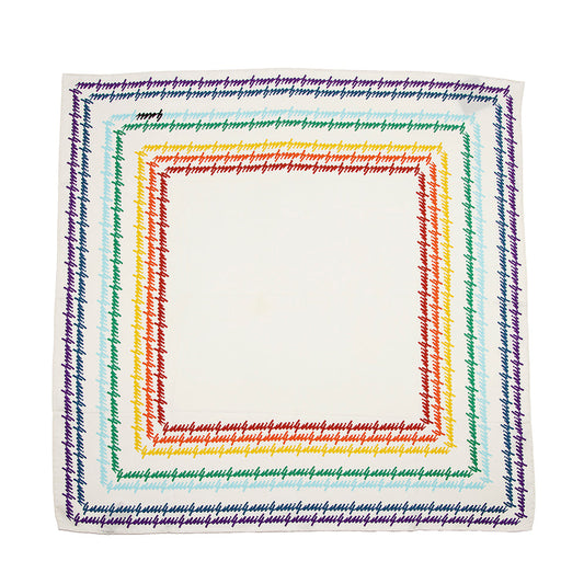 Gucci Silk Rainbow Script Scarf - FINAL SALE (SHF-16490)