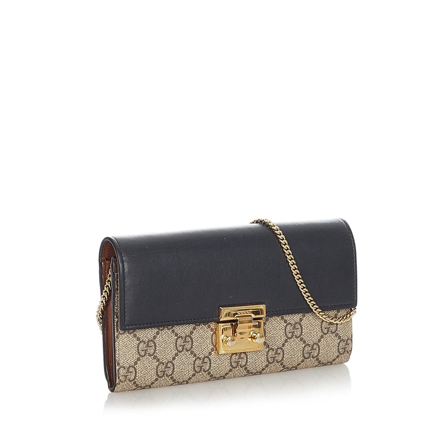 Gucci Small GG Supreme Padlock Crossbody Bag (SHG-23391)