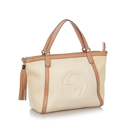 Gucci Soho Cellarius Canvas Satchel (SHG-28577)