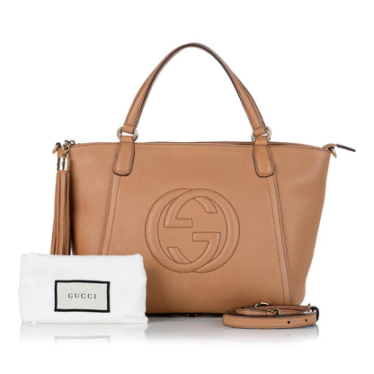 Gucci Soho Cellarius Leather Satchel (SHG-24110)