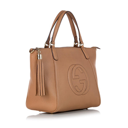 Gucci Soho Cellarius Leather Satchel (SHG-24110)