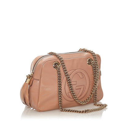 Gucci Soho Chain Patent Leather Shoulder Bag (SHG-27256)