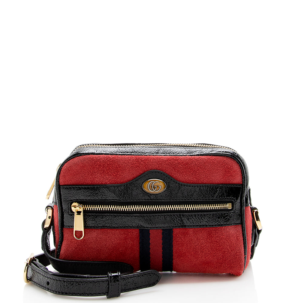 Gucci Suede Ophidia Mini Crossbody Bag - FINAL SALE (SHF-13569)