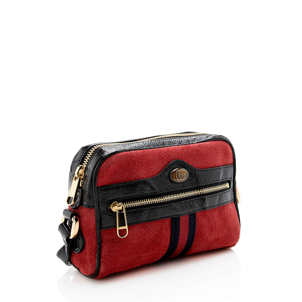 Gucci Suede Ophidia Mini Crossbody Bag - FINAL SALE (SHF-13569)