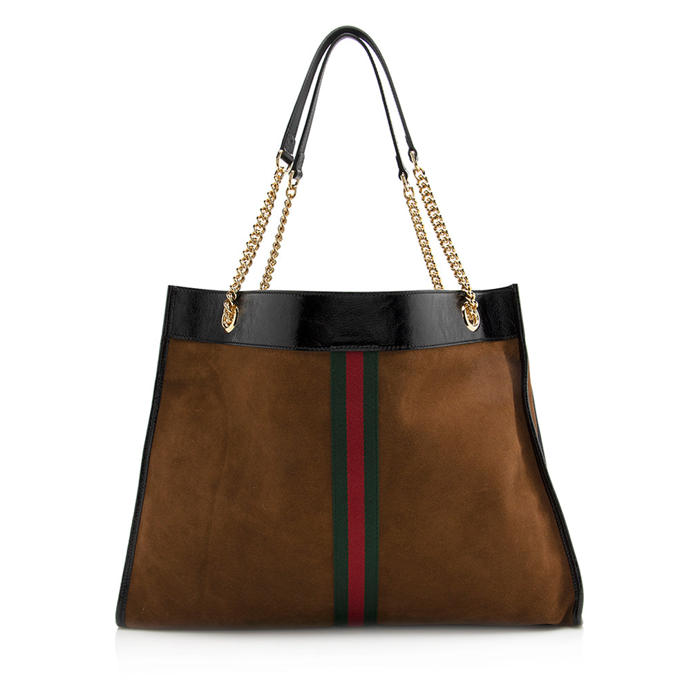 Gucci Suede Rajah Large Tote (SHF-21414)