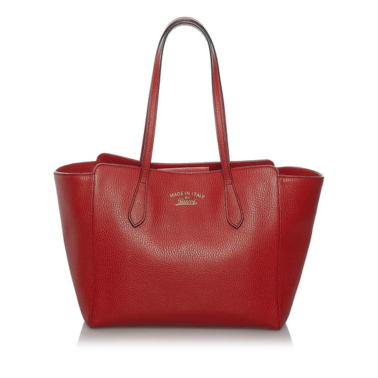 Gucci Swing Leather Tote Bag (SHG-33716)