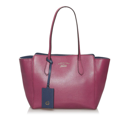 Gucci Swing Leather Tote Bag (SHG-33780)