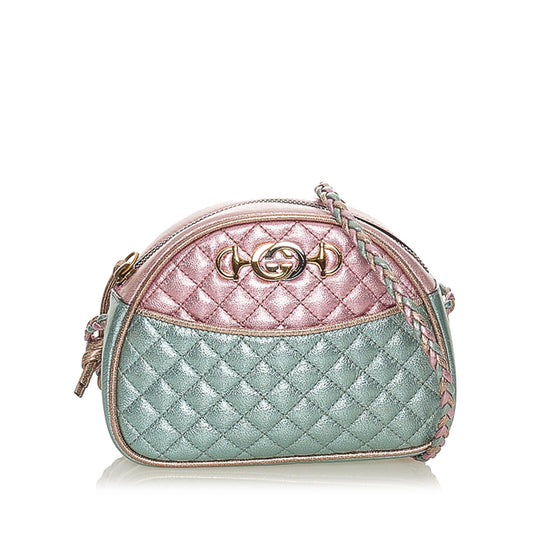 Gucci Trapuntata Leather Crossbody Bag (SHG-27718)