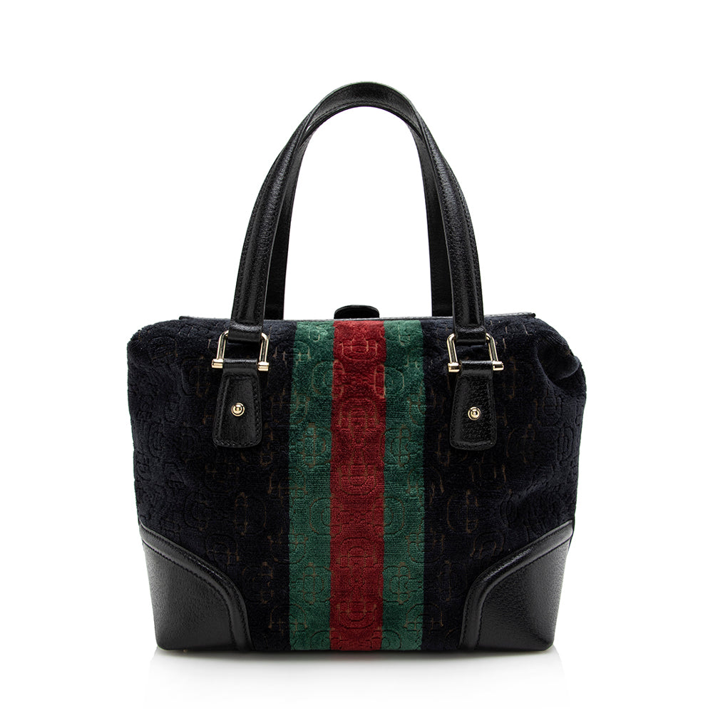 Gucci Velvet Treasure Boston Small Satchel - FINAL SALE (SHF-16567)