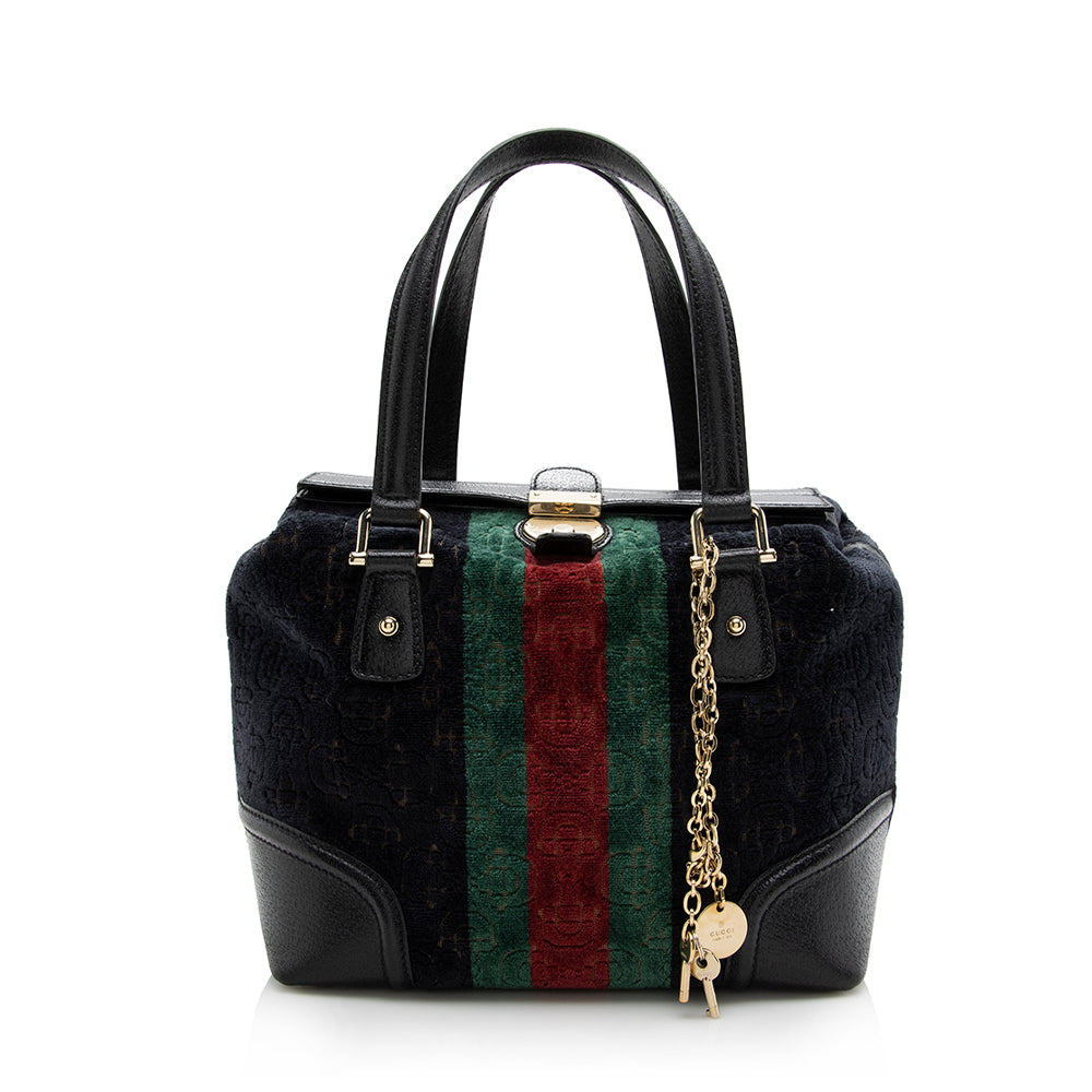 Gucci Velvet Treasure Boston Small Satchel - FINAL SALE (SHF-16567)